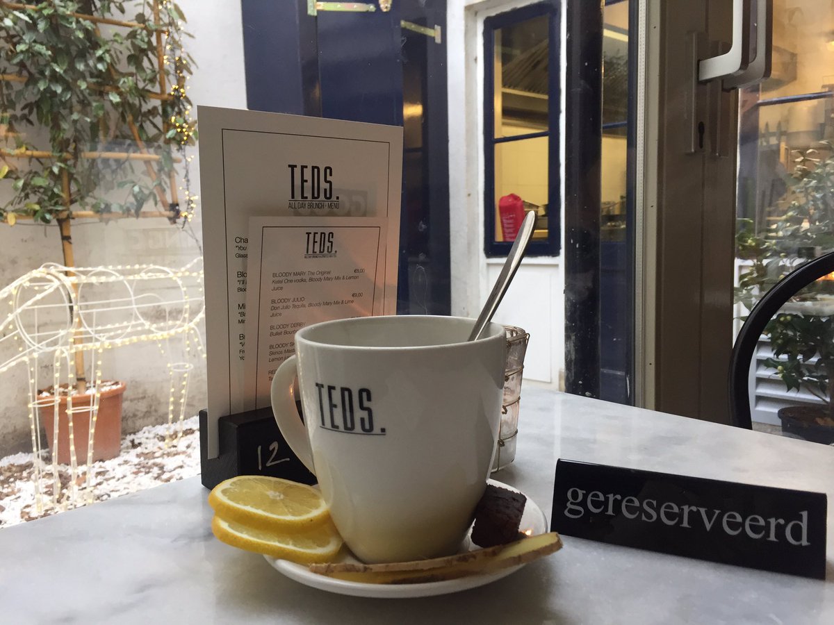 Ken je #Teds All Day Brunch al? De knusse serre in Utrecht is perfecte plek voor een gember thee (of eggs benedict natuurlijk) #whereELSE
