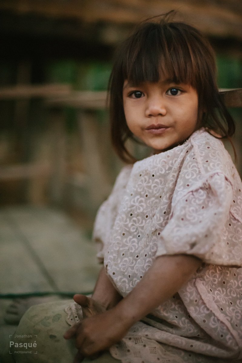 October 2010, #portrait of a farmer's daughter in a far reache of #Laos.