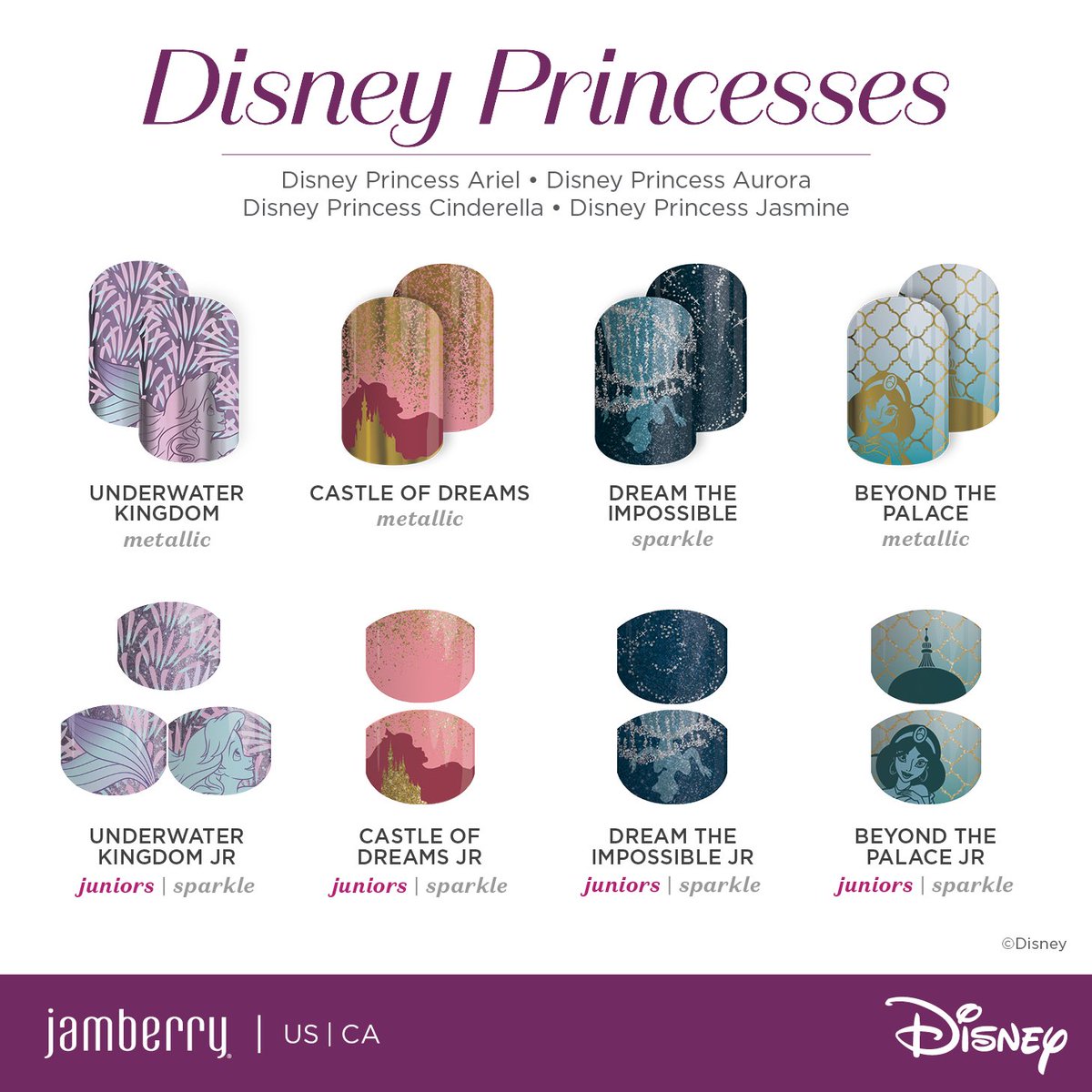 joysjamberry's tweet photo. Feel Like A Princess with Disney Collection by Jamberry Volume 5! ✨👑 

Shop these magical Princess wraps NOW >> https://t.co/djNm2EerqO https://t.co/9JC3pSiBVV