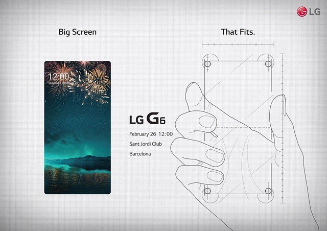 MKBHD's tweet photo. LG’s MWC invite “confirms” the G6 will be bezelless. Possibly. Allegedly. I’ll believe it when I see it https://t.co/I6qQcPhgPw