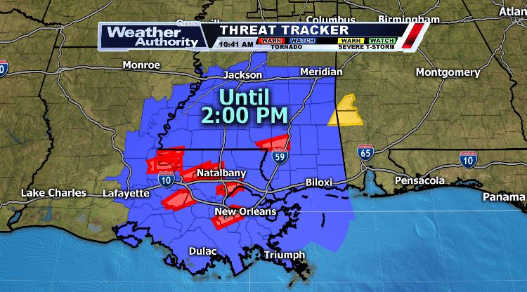 joel_off_air's tweet photo. Multiple tornado warnings are out w/ these t'storms in SE La. and South Miss.. Tornado Watches for these areas last until 2pm. #mswx #lawx https://t.co/cHpHHSY5Tl
