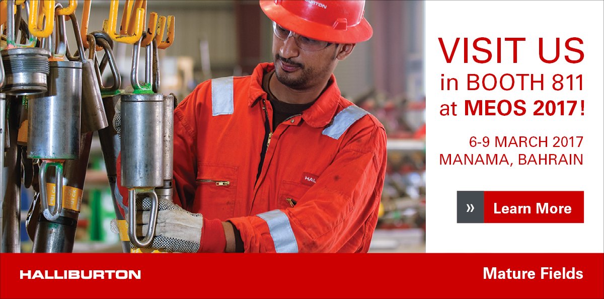 @ MEOS 2017, learn how we can help you unlock the economic potential of your mature fields in booth 811, March 6-9 social.halliburton.com/ac1X