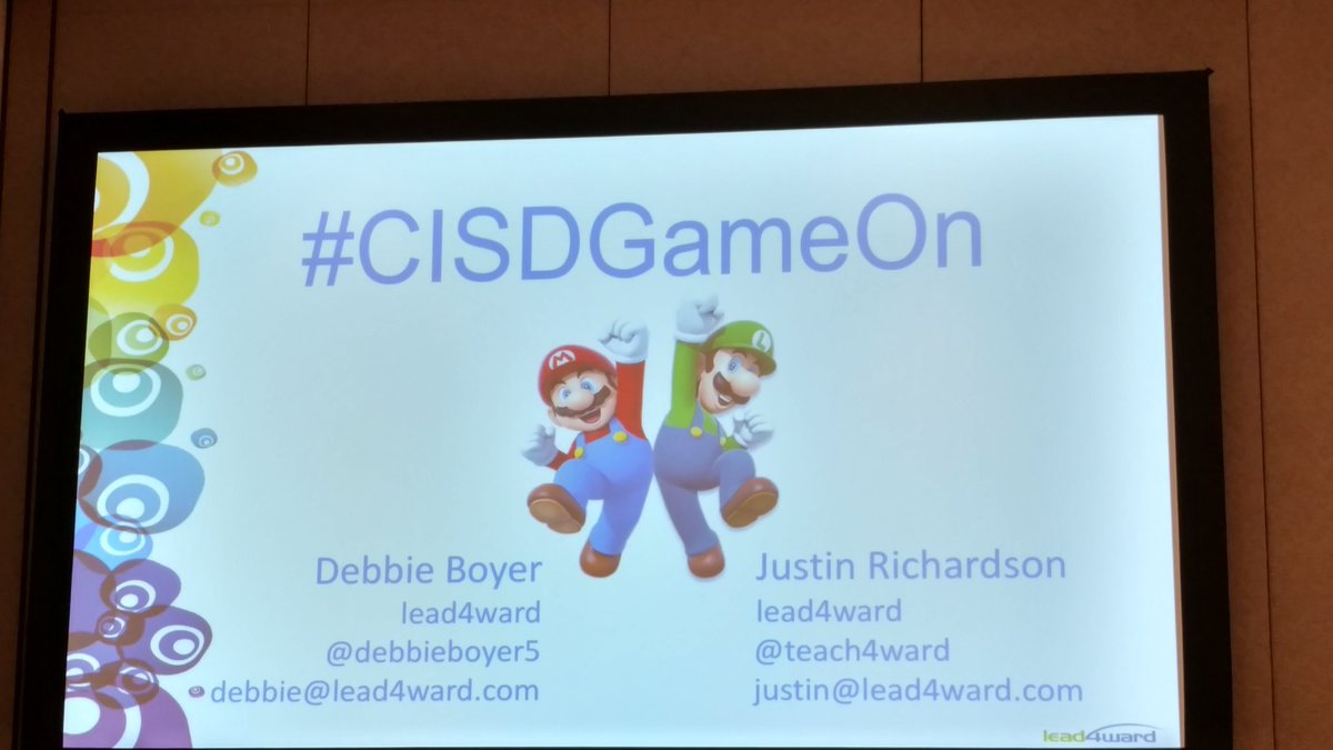 SuperEdTechMan's tweet photo. Ready to get my #CISDGameOn w/ @debbieboyer5 & @teach4ward at #TCEA17 #LeadLearner #PDGamification https://t.co/jo9QZaW4Vw