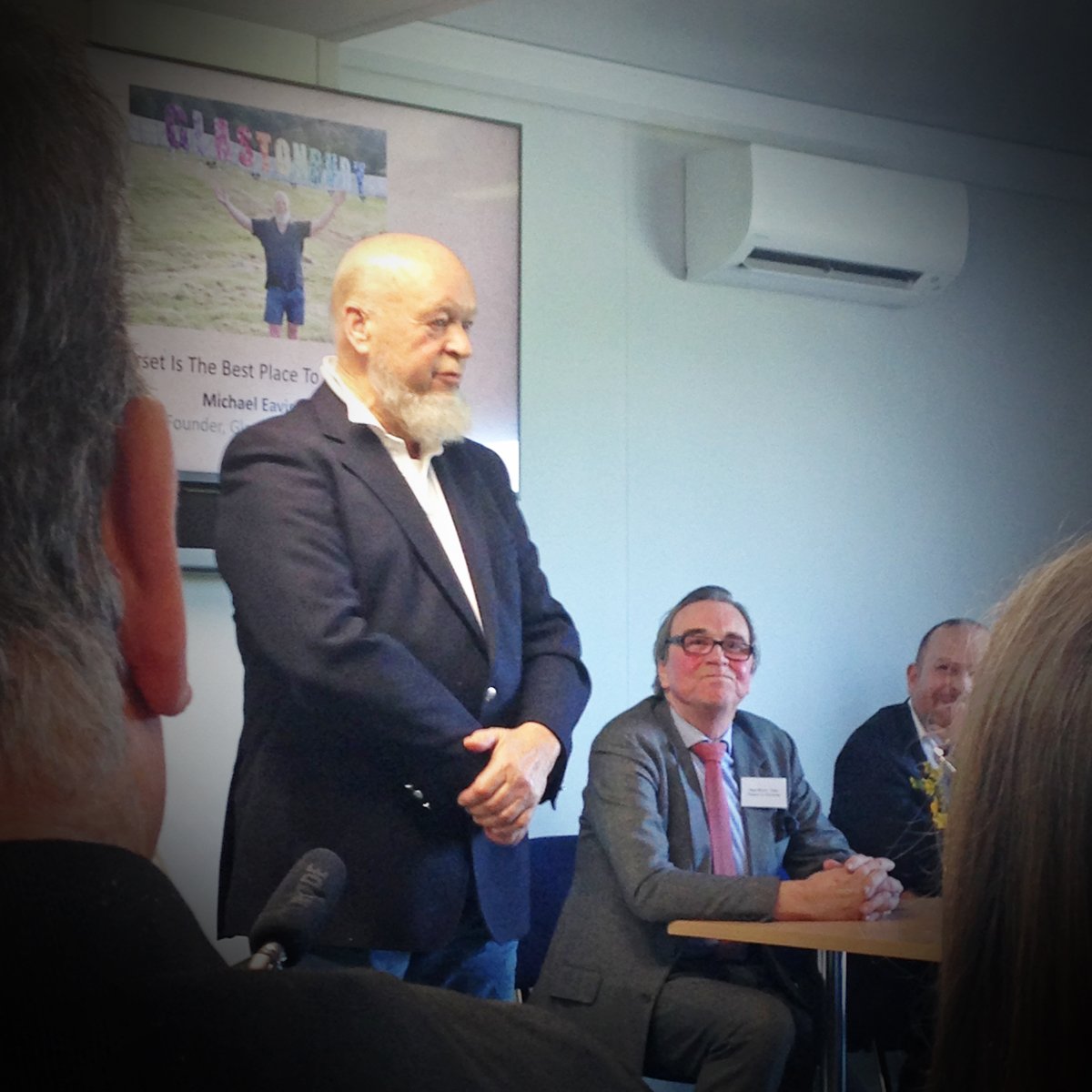 It was lovely to meet Michael Eavis today, founder of #Glastonbury #Festival. 
He was speaking passionatly about #Somerset.
#LoveSomerset