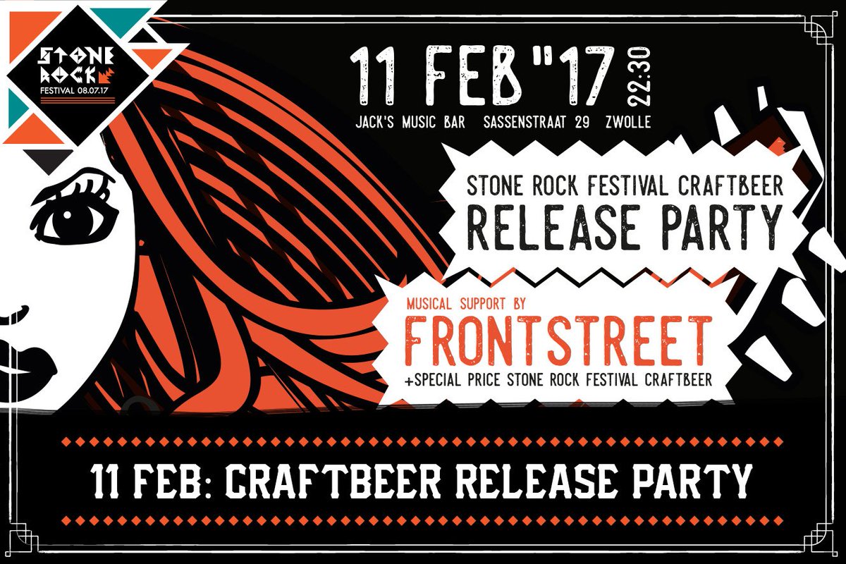 StoneRockNL's tweet image. ZA 11 FEB: Stone Rock Festival Craftbeer Release Party @JacksMusicBar! Be the first to taste! Check: goo.gl/8fGC9T #CraftBeer