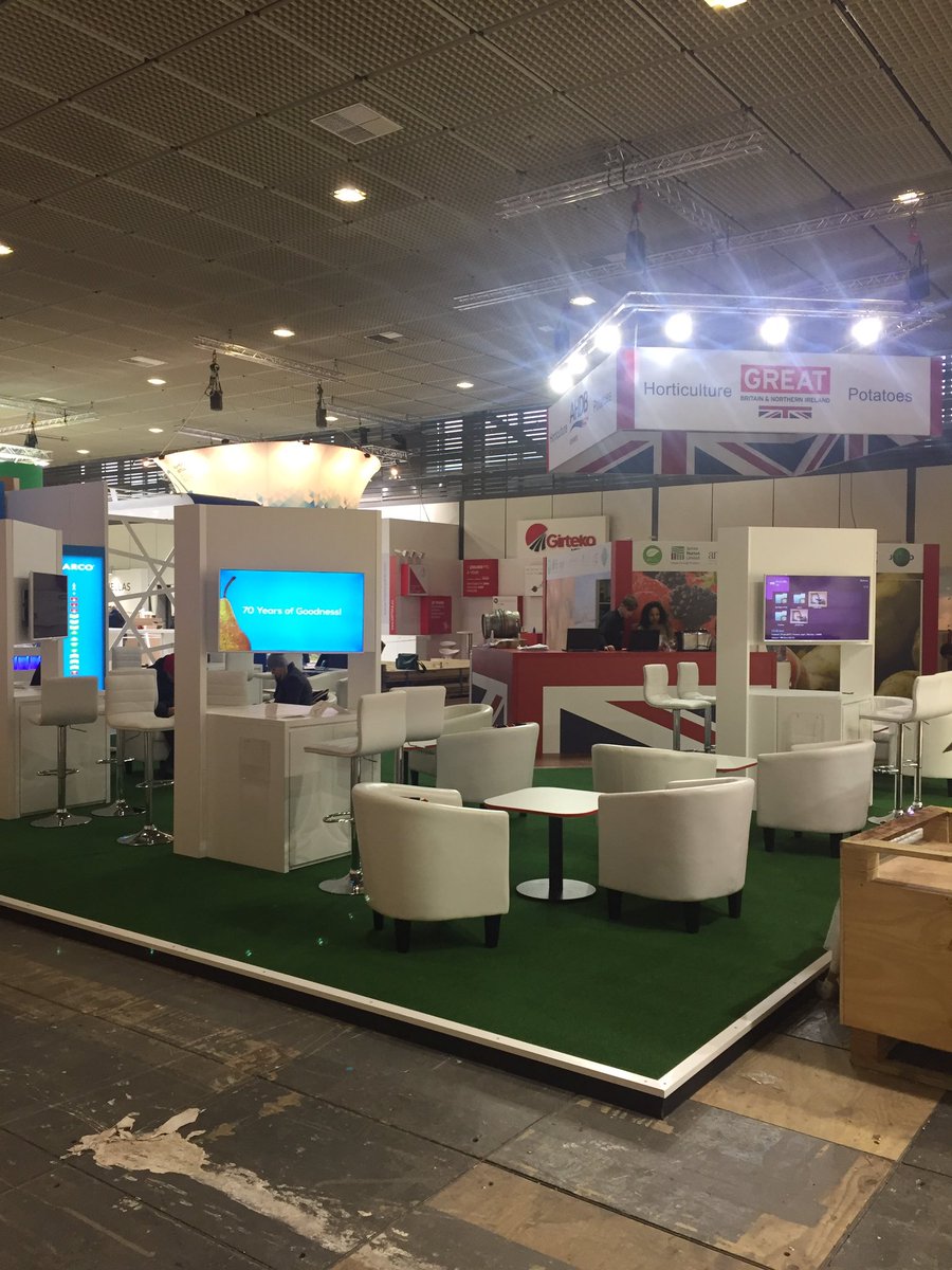 shedderly's tweet photo. AHDB stand build in Berlin, British Agriculture definitely open for business.. https://t.co/SpNQRoKiqC