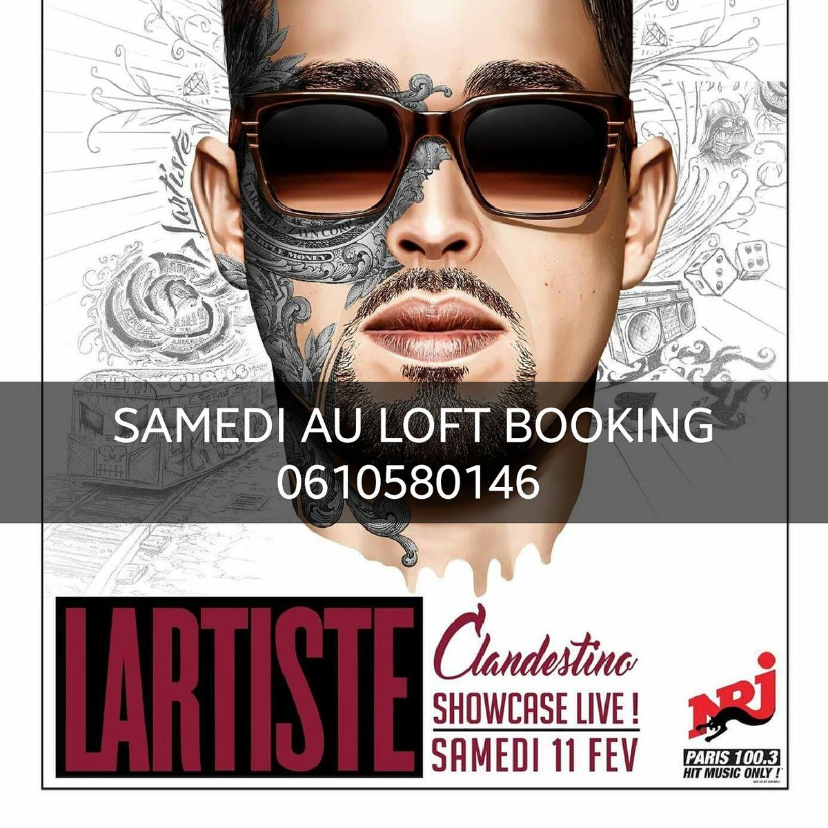 SebLoft's tweet image. L ARTISTE AU LOFT SAMEDI