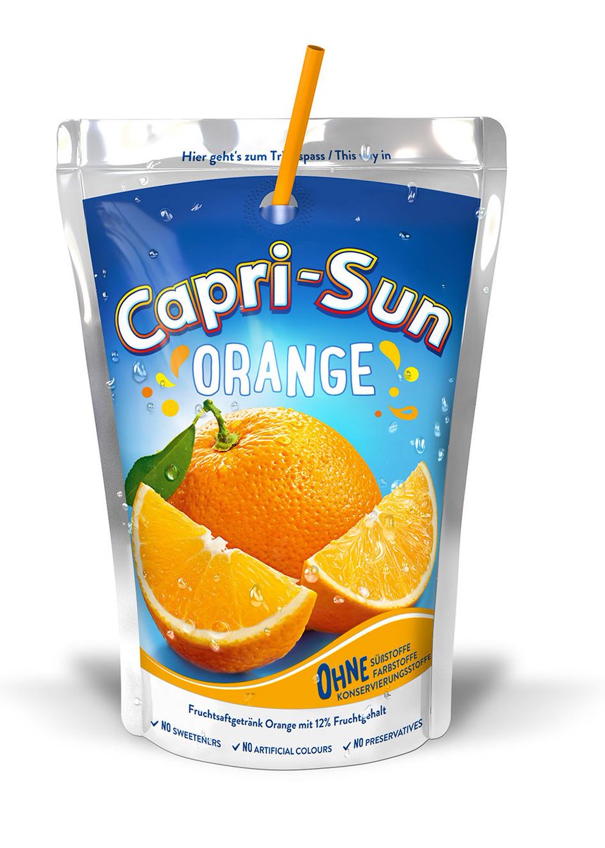 Markenartikler's tweet photo. Aus Capri Sonne wird einheitlich Capri Sun. Design des Trinkpacks wurde überarbeitet. https://t.co/FQnFGLirqw #caprisun https://t.co/xl6pnm5cAb