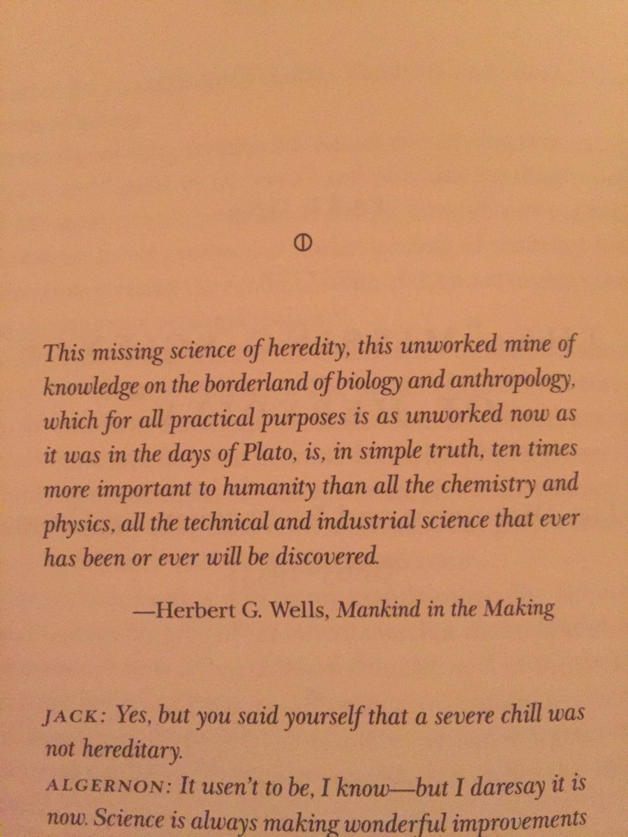 WolverineSci's tweet photo. A relevant quote from H.G. Wells, included by @DrSidMukherjee in "The Gene." Luckily the #actuallivingscientists among us share this view. https://t.co/UeJdp6DLoj