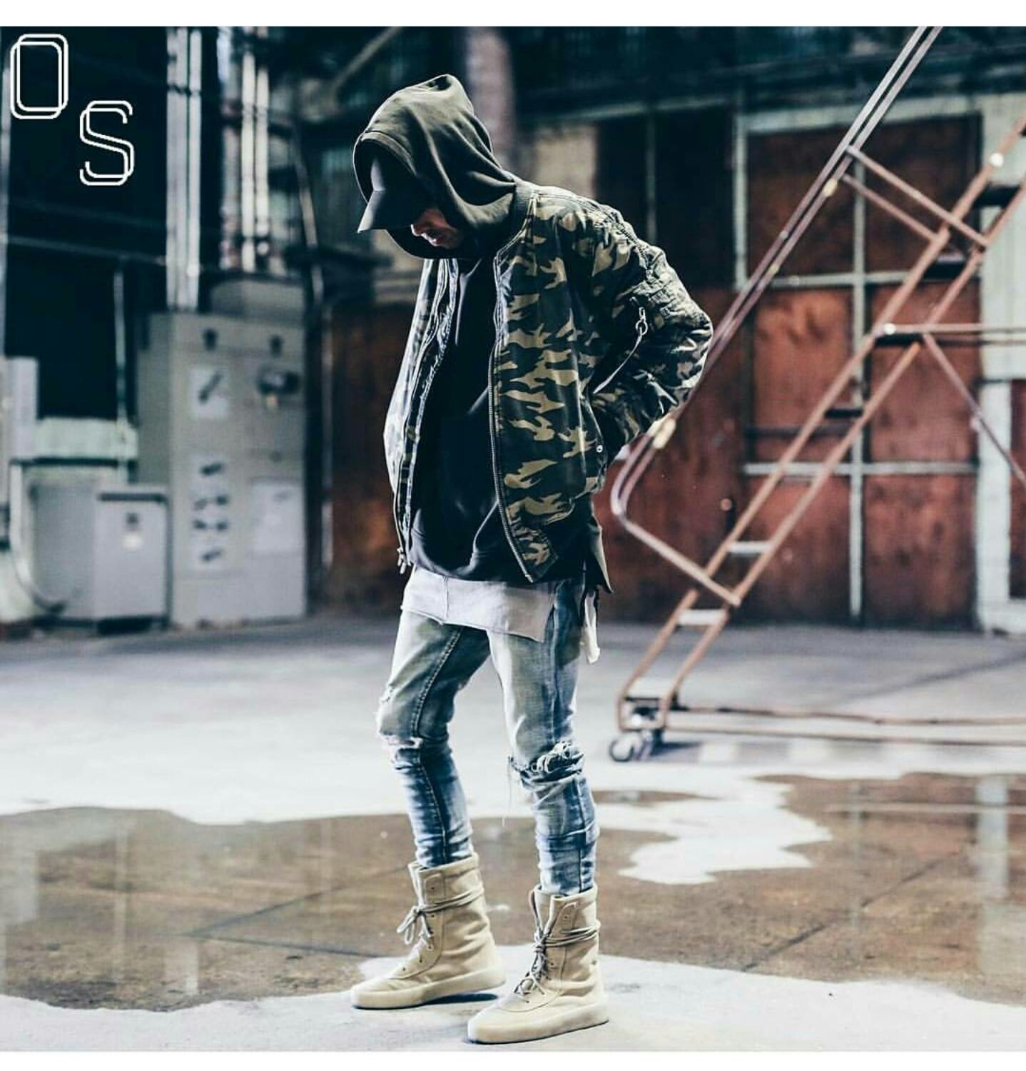 yeezy crepe boot outfit