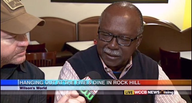 WilsonsWorld's tweet photo. Chatting with David Williamson, one of the #Friendship9 at @FiveandDine on @WCCBCharlotte, this is a good one... https://t.co/G3rlCZvn5l