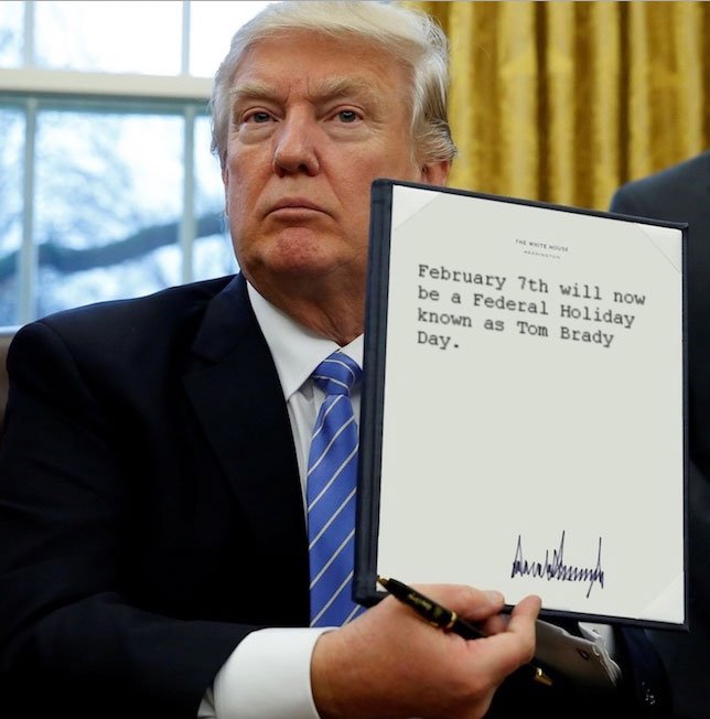 NicheCartoons's tweet image. An executive order everyone can agree on! 
#PatriotsParade #Patriots #TomBrady #THEGOAT