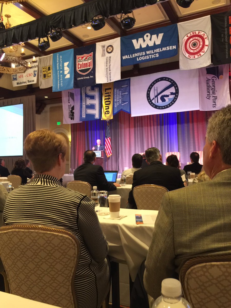 #RussellMcMurry commissioner of <a href="/GADeptofTrans/">Georgia DOT</a> speaking now @GAForeignTrade about moving freight from <a href="/GaPorts/">Georgia Ports</a> #interstates #bridges #rail