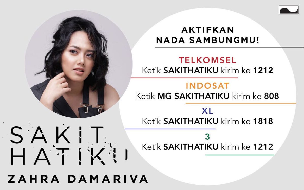Aktifkan Nada Sambung lagu #SakitHatiku <a href="/zahradamariva/">Zahra Damariva</a> di hape kamu. Yiuks! 😍