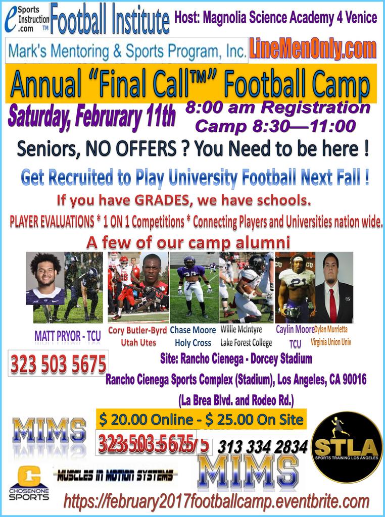 JhonBrown09's tweet photo. @LAHighFootball 
A Great event for Football Lovers.
On February 11-2017 from 8:00 AM -11:00 AM (PST) Los Angeles
https://t.co/eEraELshLe https://t.co/fLKu12Drqe