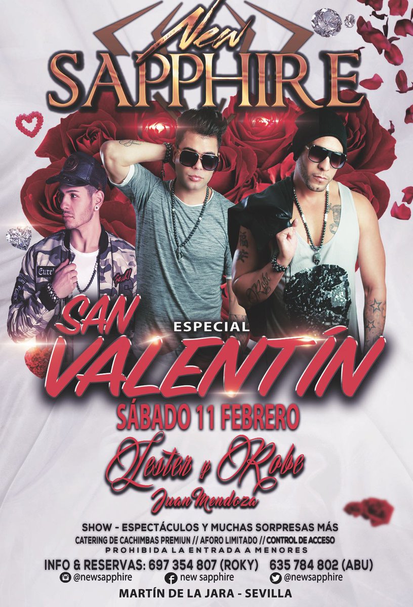 Newsapphire's tweet photo. DISCOTECA NEW SAPPHIRE
SPECIAL SAN VALENTIN
@LesteryRobe 
@JUANMENDOZADJ 
Porque TÚ te lo mereces! FIESTAAAA! https://t.co/INVKNhq1Bh