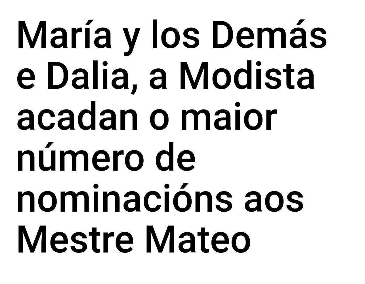 Pois iso...12 NOMINACIÓNS para <a href="/Dalia_a_modista/">Dalia, a modista</a> nos Premios Mestre Mateo!! Noraboa EQUIPAZO!!!