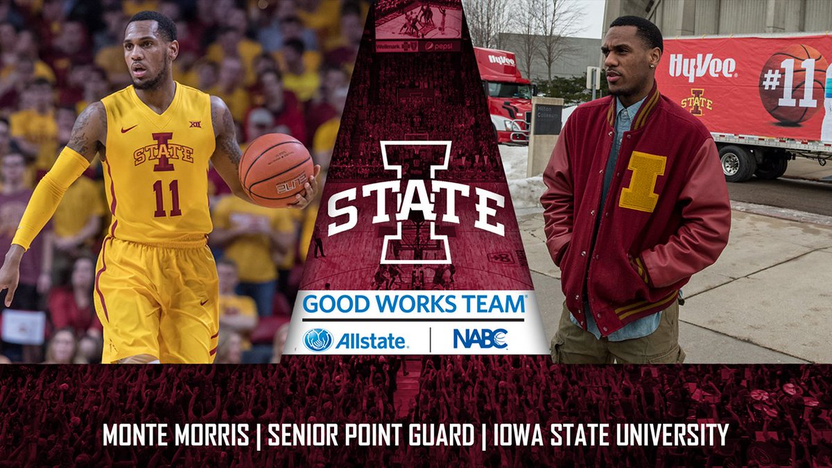 CycloneMBB's tweet photo. . @MonteMorris11 Named To 2017 Allstate NABC #GoodWorksTeam https://t.co/GfIlxHieIZ #Cyclones https://t.co/JAyD2dyz0e