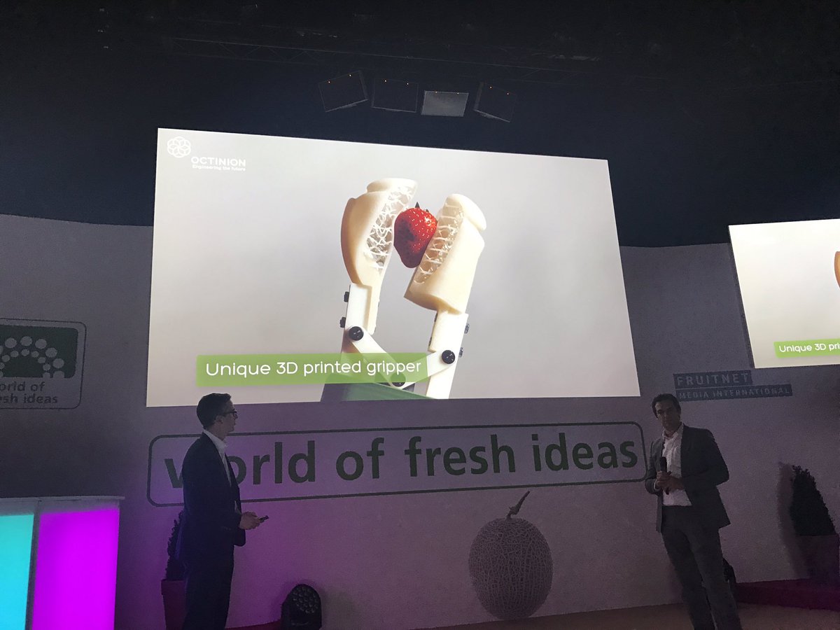 tomcoen's tweet photo. Octinion at Fruit Logistica in Berlin! #freshideas #pickingrobot https://t.co/mTQPsbdBDL
