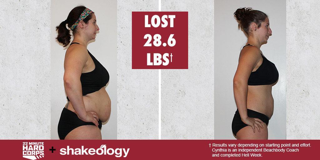 22HardCorps's tweet photo. Cynthia G. was ready to regain her health and become fit for her family. In 18 weeks, she lost 28.6 lbs. and 17.75 inches. " #22HardCorps https://t.co/lRqpdQWdXU