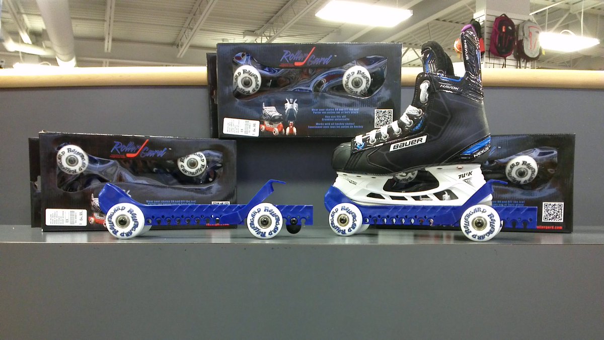 clevesbwater's tweet photo. Check these out. How cool are these? Now you can just roll into the rink. Other colors available. Skates sold separately. Lol #RollerGard https://t.co/28aW7JTfQN