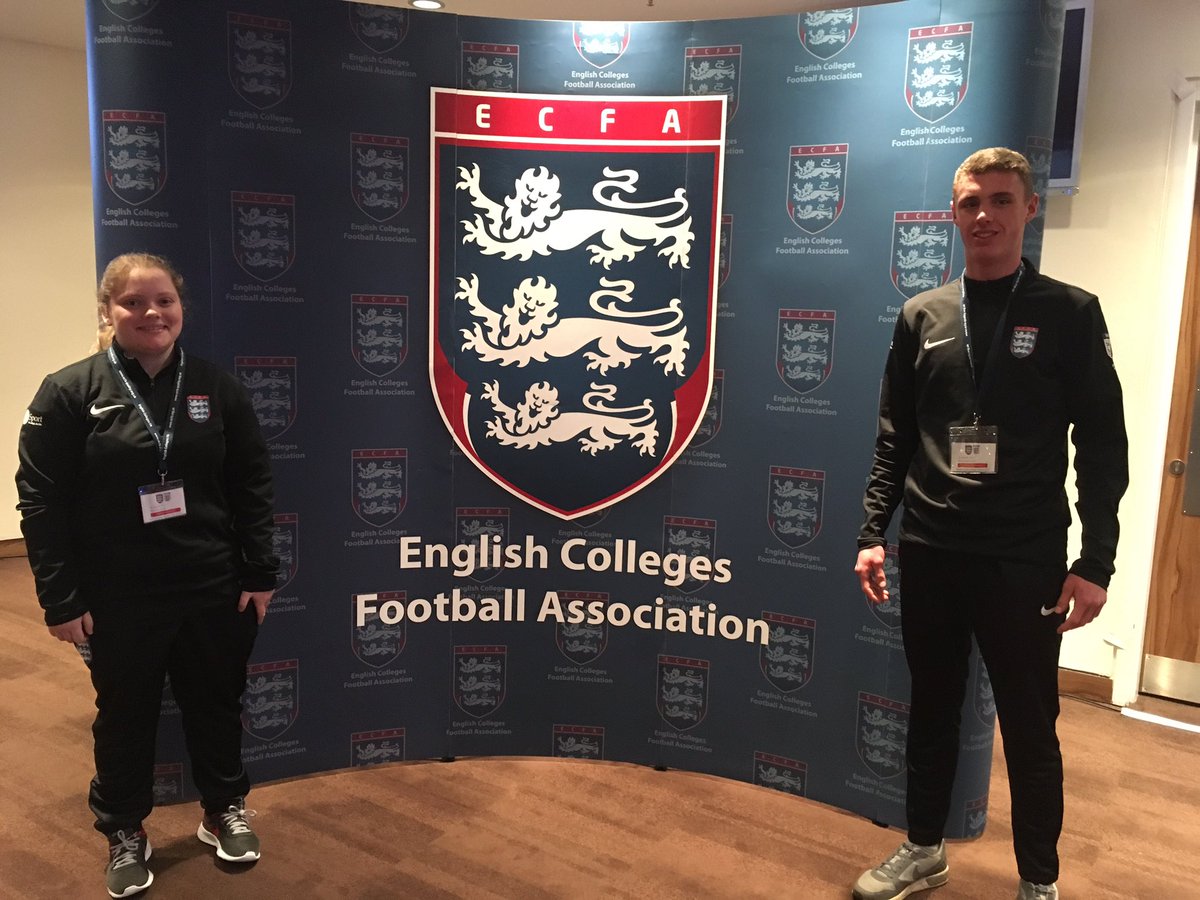 StudentLifeCH's tweet photo. @WiltsColl Football #Activators Hannah &amp; Aaron at ECFA conference at Wembley today! #FEhubs #WiltshireCollegeActive https://t.co/wufpyI40xX