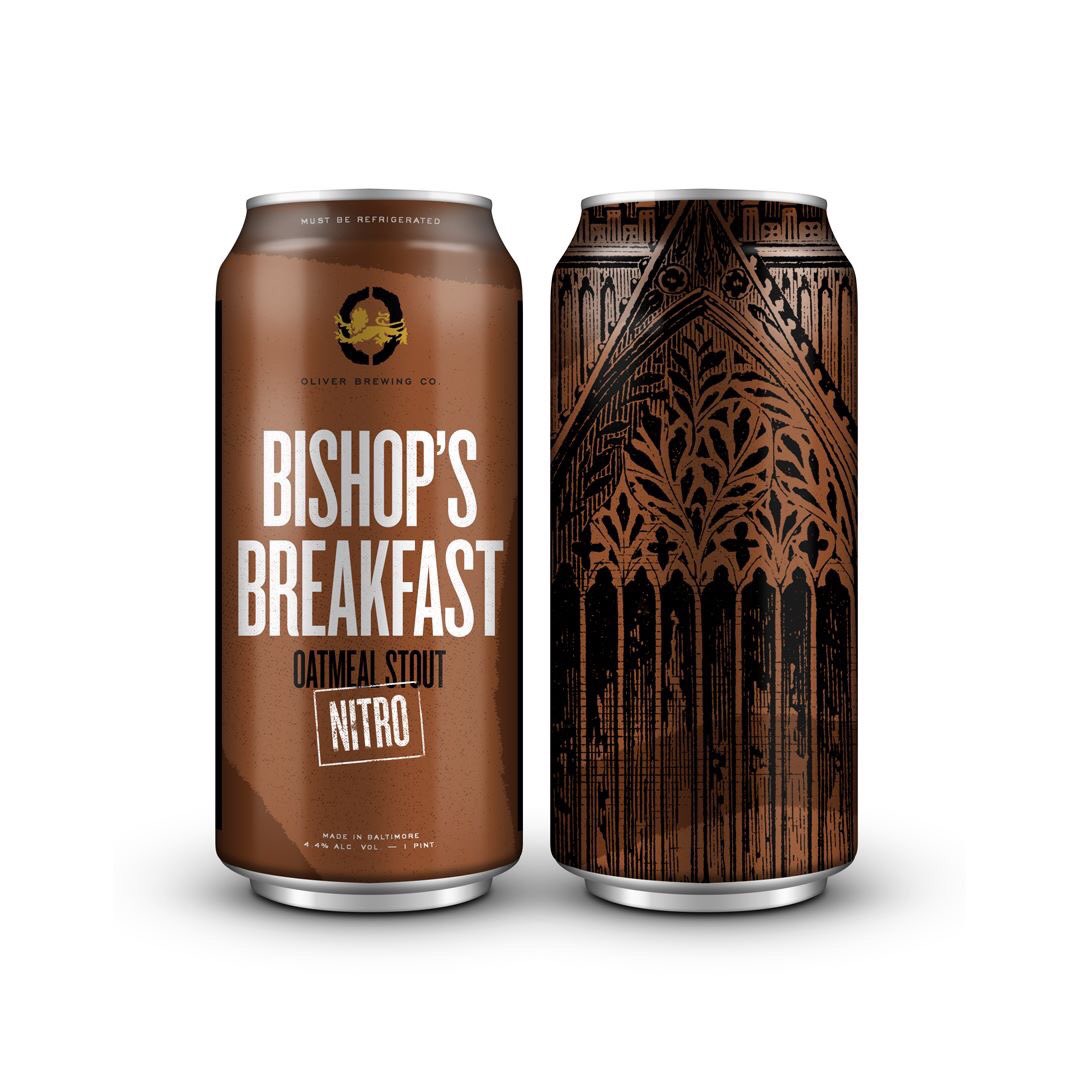 OliverBrewingCo's tweet photo. The rumors are true! Bishop's Breakfast is making its smoooth debut in cans this Sat. #Nitro cans to be exact! #OliverBrewingCo #MDBeer https://t.co/paGgv637NX