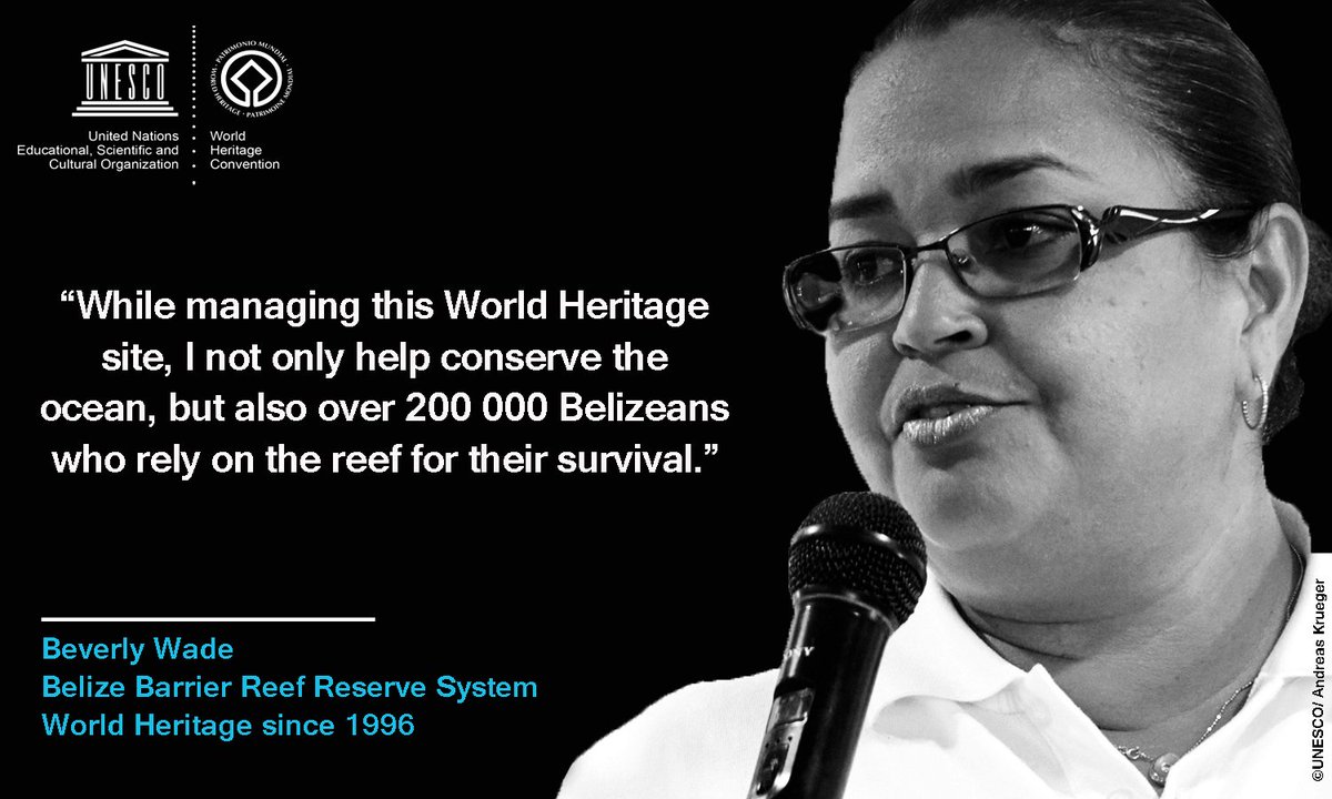 Fdouvere's tweet photo. Beverly from #Belize Barrier #Reef Reserve System says the #WorldHeritage site is part of their culture & identity: https://t.co/Mmhxsjjgzb https://t.co/KSyEeWwRtA