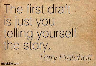JodyHedlund's tweet image. "The first draft is just telling yourself the story." #GoodAdvice #JustWrite