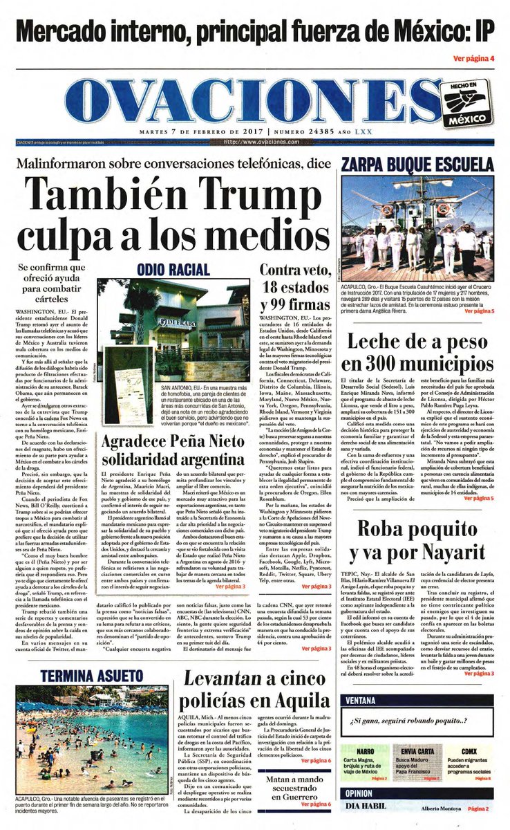 GustavoRenteria's tweet photo. #FelizMartes #PrimerasPlanas @RevistaLibertas https://t.co/FTAR5HPKS0