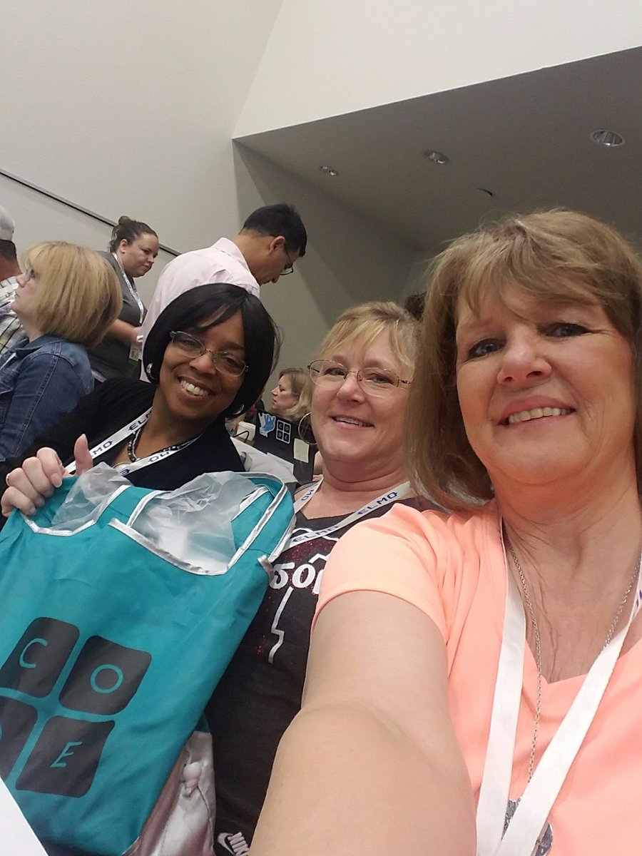 kidshops1964's tweet photo. #tcea17 Our critical friends group. We love our new swag bags from @TeachCode . https://t.co/9IOmTM3mmQ