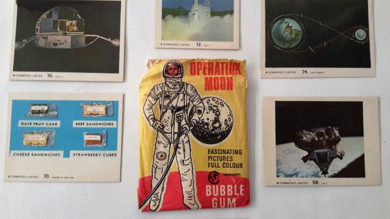 babsrowe's tweet photo. #bubblegum #tradingcards, #wiseshopping, #Commodex 'Operation Moon', 6 cards plus Rare Wrapper included. https://t.co/ws0BUp5dIE https://t.co/KjMqrDaiD6