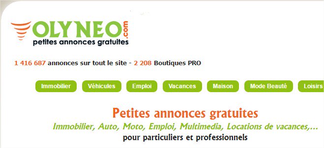 Olyneo's tweet photo. #olyneo c'est maintenant 1 400 000 petites #annonces et 2200 boutiques pros :-) #immobilier #voiture #informatique #livre https://t.co/Rzr9e1PSnD
