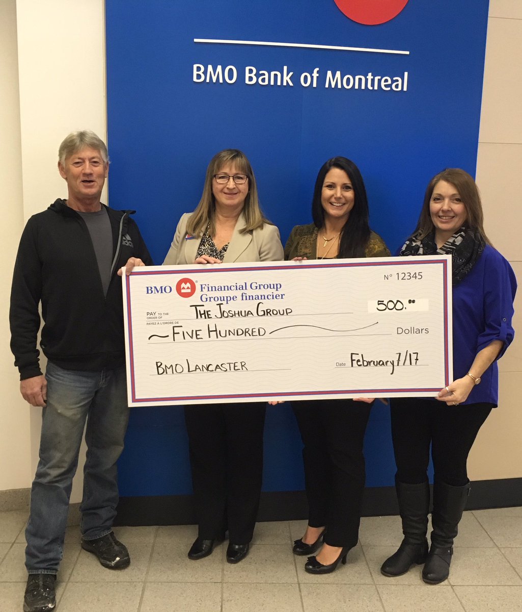 tstanle's tweet photo. #beingbmo #doinggoodinthecommunity #thejoshuagroup   @AaronNaccarato @Lynda1Taylor @CarlaWard_ https://t.co/rJU1sbXiQw