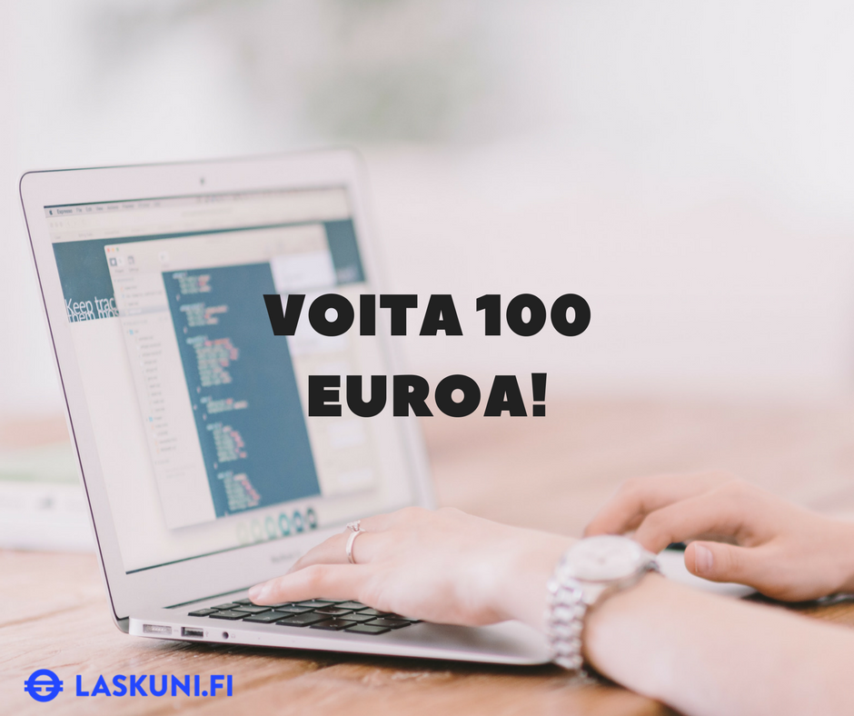 Laskuni_fi's tweet photo. Arvomme kaikkien helmikuun loppuun mennessä palveluun rekisteröityneiden kesken 100 euroa! Rekisteröidy osoitteessa https://t.co/k7qhkpSaJG https://t.co/AyWVuvC4Zi