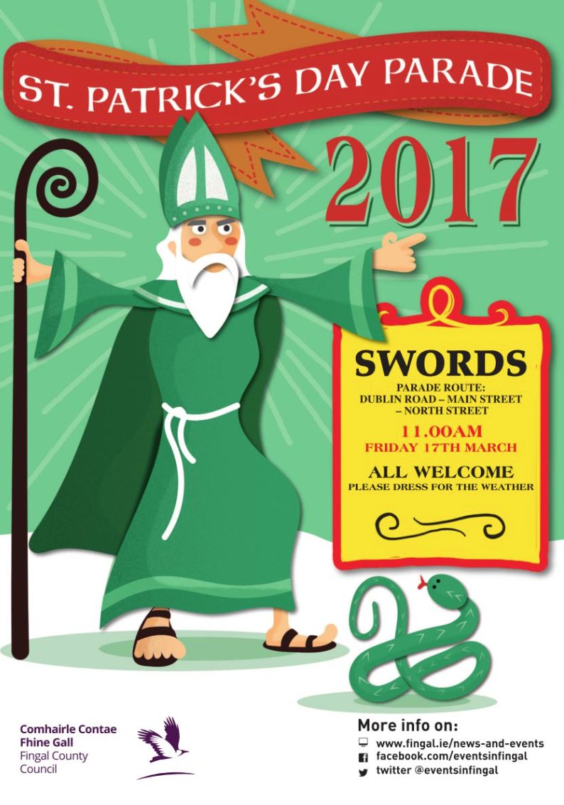 FingalCommVols's tweet photo. Join in the fun of St.Patrick's Festival, March 17. Join us as an Event Volunteer at the Swords Parade Register at https://t.co/gLMQbJguGD https://t.co/c6qhdf6dXD