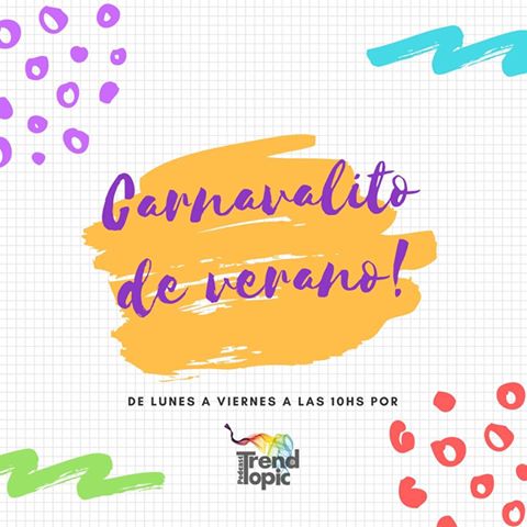 carnavalitoRTT's tweet photo. Vení a CARNAVALEAR!!!!
@RadioTrendTopic @LaAbejaAfricana 
@carnavalitoRTT @aldoanfernan https://t.co/LuunbDkVpr
