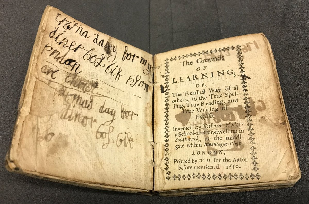 Hannah Barrow scribbles in the margins of her 1650 schoolbook...
blogs.bl.uk/untoldlives/20…