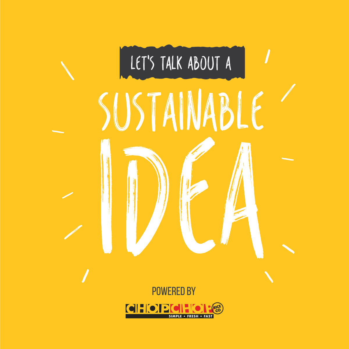 Join us today at 12:34, room CC221, to chat about a Sustainable Idea, and learn how you can impact our Enactus Team!
Thanks to <a href="/ChopChopRice/">Chop Chop</a>