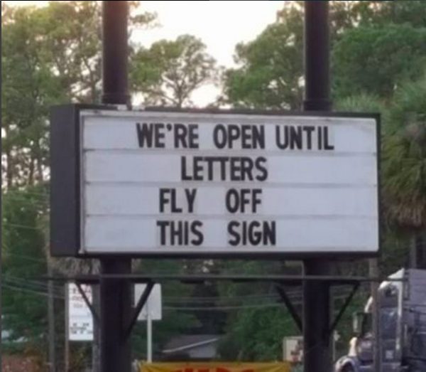 Letters or no letters - sign or no sign - we're open and ready to serve you! #AceIsThePlace.