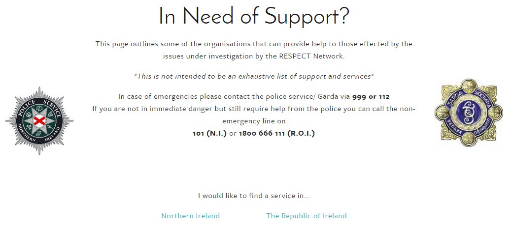 RESPECT_Net's tweet photo. We have a new page on our website with contact info for orgs who help those in need of support.
https://t.co/U9F0Uabemf https://t.co/Tnh4h3vEYk