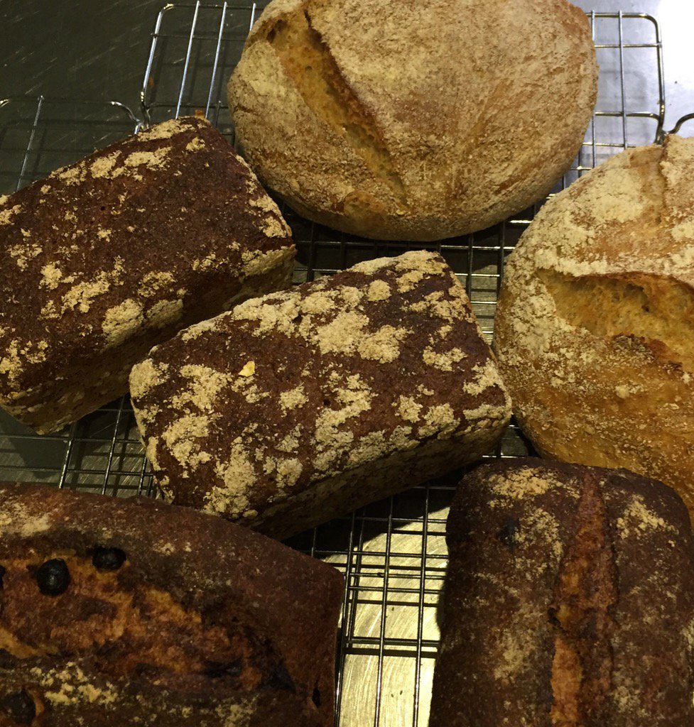 eastsheenmicro's tweet image. delicious rye breads from yesterday&apos;s rye class. @VirtuousBread #rye bread #rye sourdough #breadmakingclass