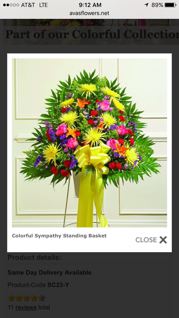 PennyWithrow's tweet photo. @AvasFlowers unable too but feel free to look up order# 3955413 they have my info this is what I ordered !! Look the same to you https://t.co/rHlC6mnGrs