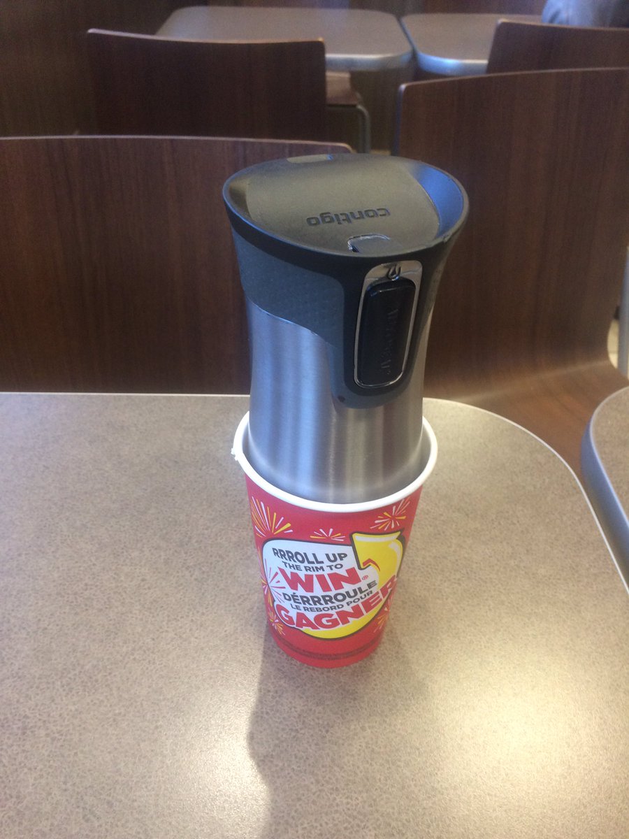 .@TimHortons You need a better #RollUpTheRim option for people that bring their own mugs.