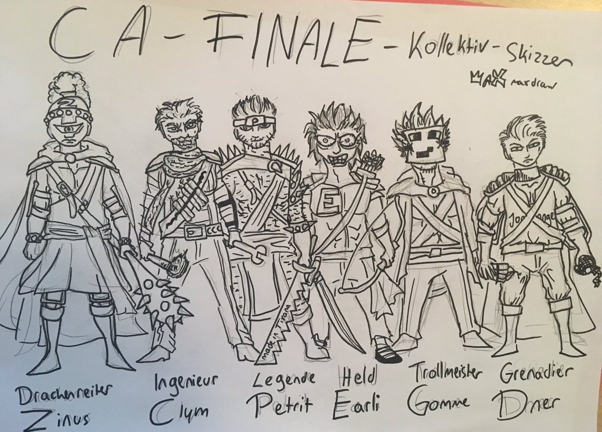 _max_draw_'s tweet photo. So sieht es aus, wenn ich das #CAFinale plane. 1.: das #Kollektiv: @ZinusHD @TheClym @PetritLP @earliboy @GommeHD @DnerTV
(morgen Rebellion) https://t.co/Fd1ijJDyqf