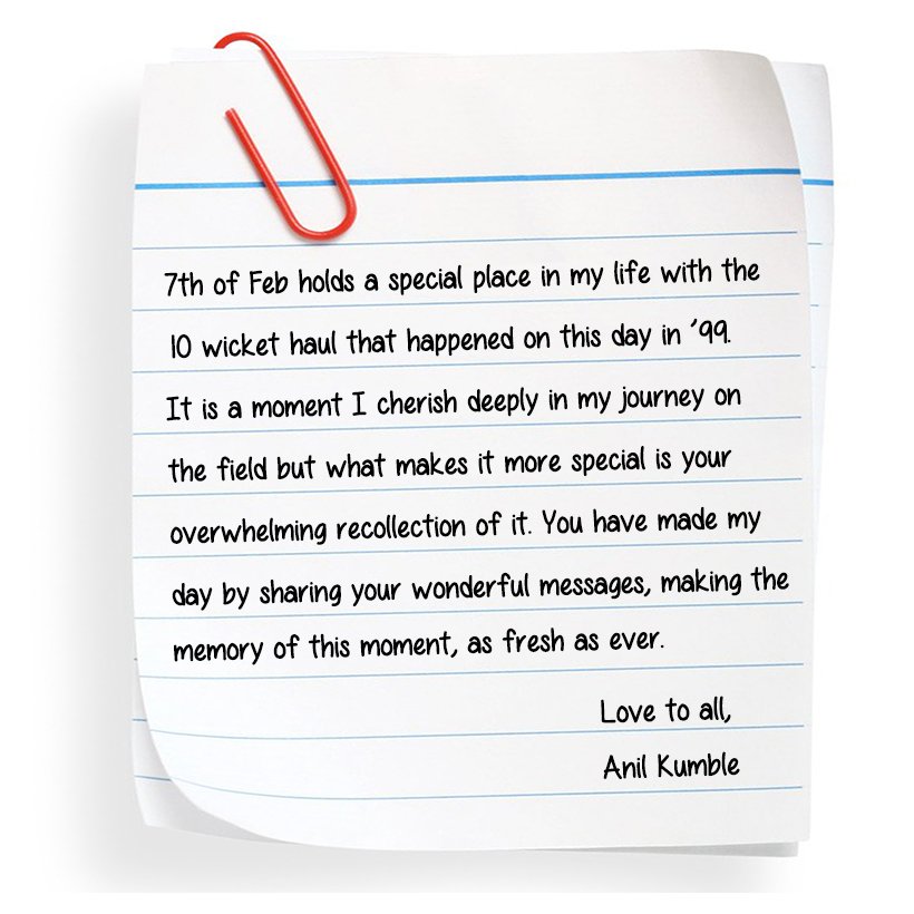 anilkumble1074's tweet image. Thank you for all the lovely messages.