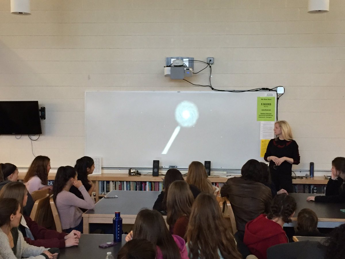 eghsscience's tweet photo. We are excited to have author Kim Arcand from NASA to speak to us today. Thank you COA for your support! #eghsmatters https://t.co/USVThoV3eC
