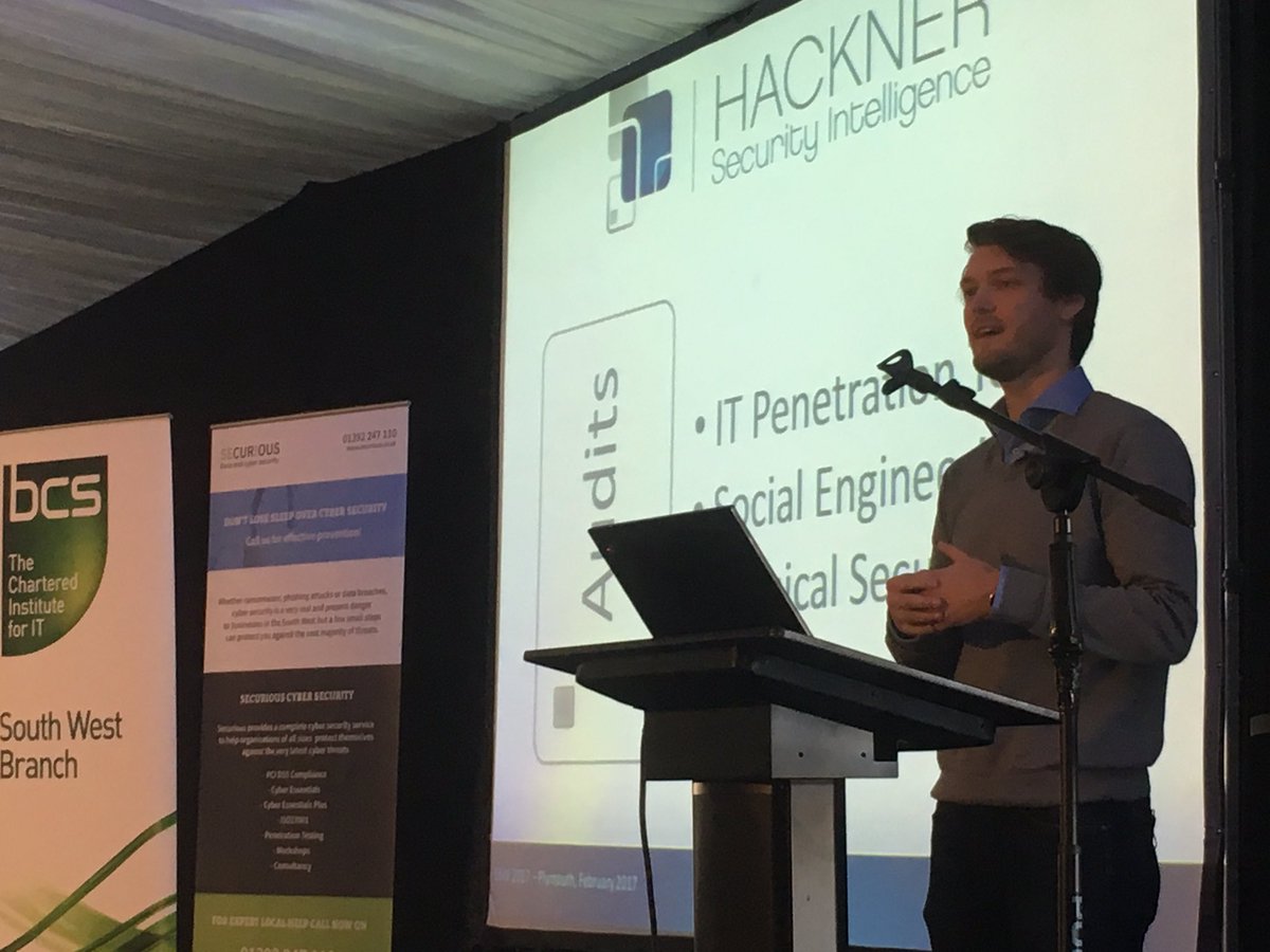 smfurnell's tweet photo. Our final speaker of the day, @TomHackner talking about industrial red team operations #SSW8 @PlymUni https://t.co/3famcTv7g8