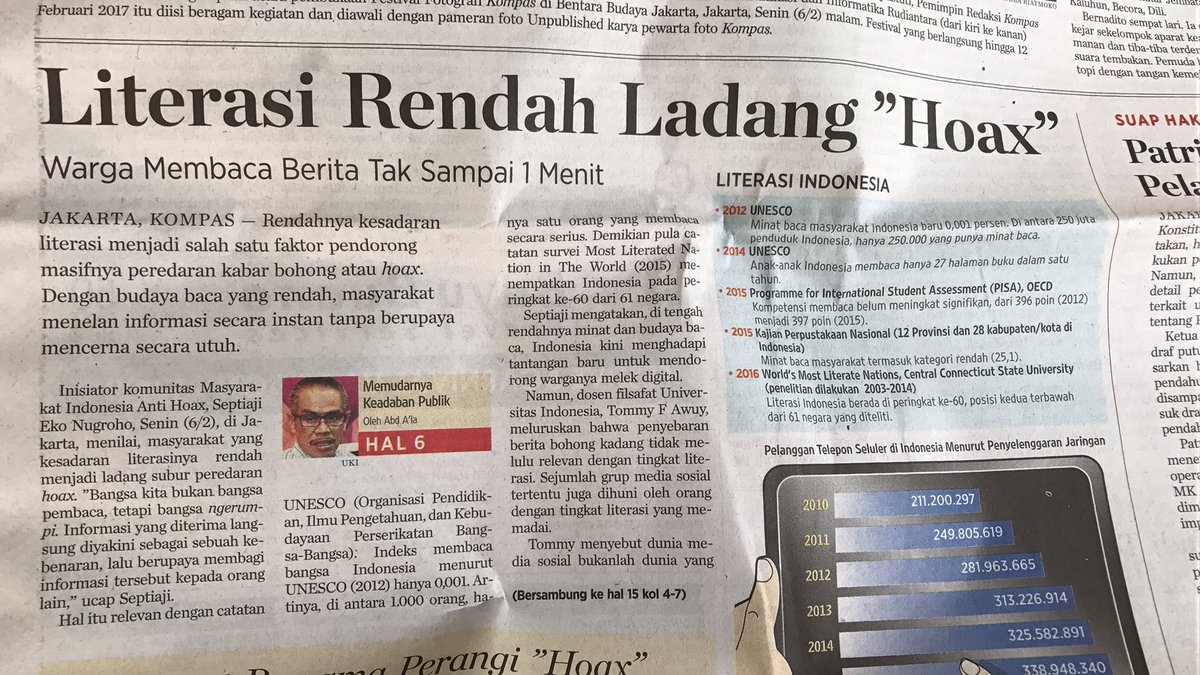 PutraNababan's tweet photo. Seorang pak RT tanya soal HL ini. Saya jawab:  budaya baca dimulai dari ayah  ibu. Kurangi nonton tv &amp; Perbanyak membaca depan anak2 ☺️🇲🇨 https://t.co/aztxjkGdWq