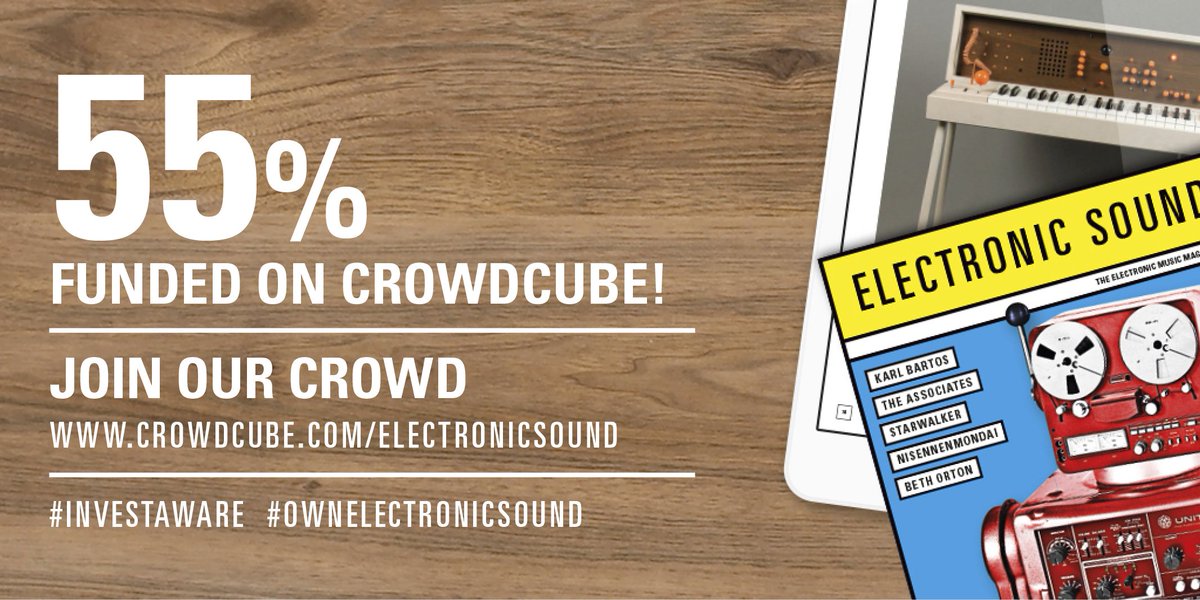 ElectronicMagUK's tweet photo. 55% FUNDED! :D Join our crowd https://t.co/IWc6EXEE3d #InvestAware #OwnElectronicSound https://t.co/Sf89YH63PR